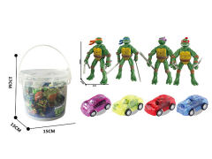 Pull Back Car & Turtles toys