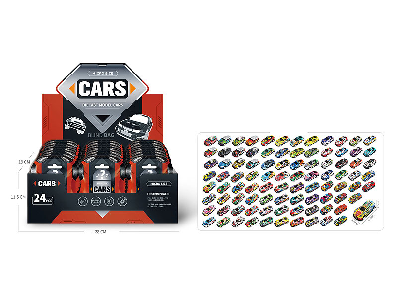 Die Cast Car Pull Back(24in1) toys