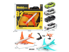 1:50 Die Cast Car Pull Back & Model Airplane (2S) toys