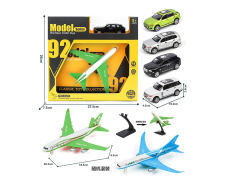 1:50 Die Cast Car Pull Back & Model Airplane (2S) toys