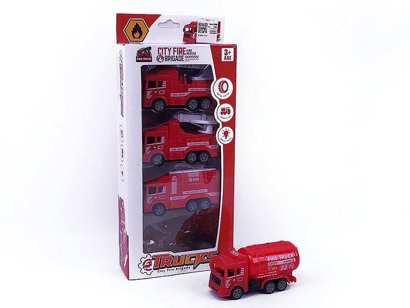 Pull Back Fire Engine(4in1) toys