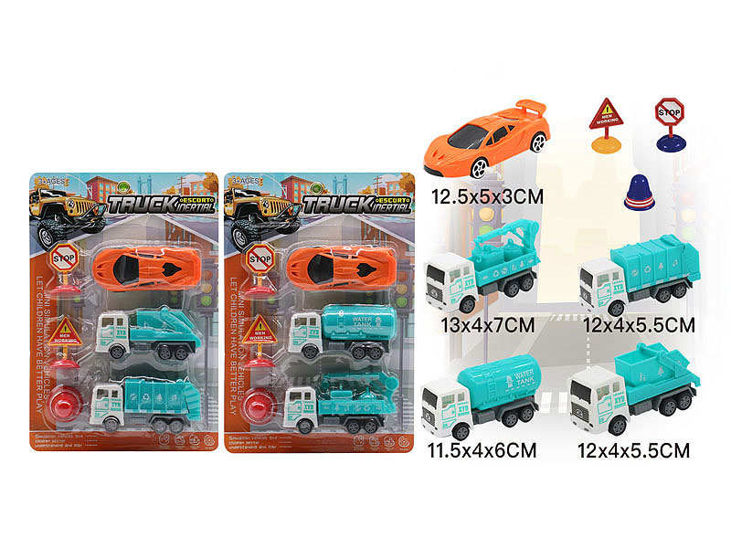 Pull Back Sanitation Car Set(2S) toys