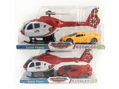 Pull Back Helicopter & Free Wheel Car