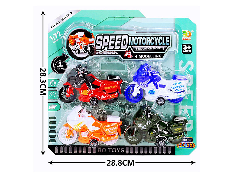 Pull Back Motorcycle(4in1) toys