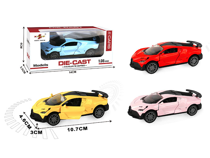 1:36 Die Cast Car Pull Back(4C) toys