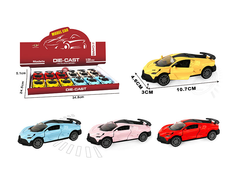 1:36 Die Cast Car Pull Back(12in1) toys