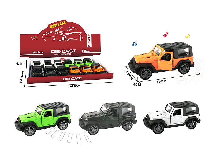 1:36 Die Cast Car Pull Back W/L_M(12in1) toys