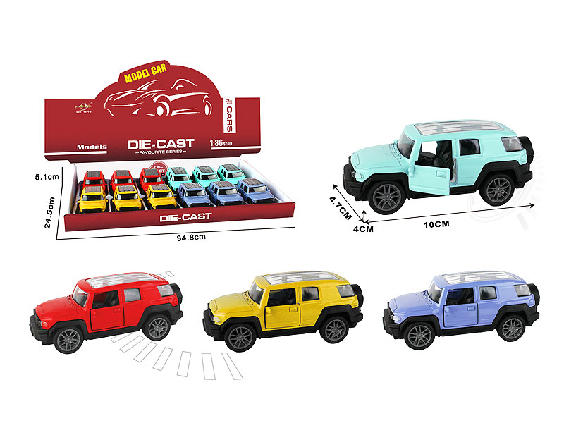 1:36 Die Cast Car Pull Back(12in1) toys