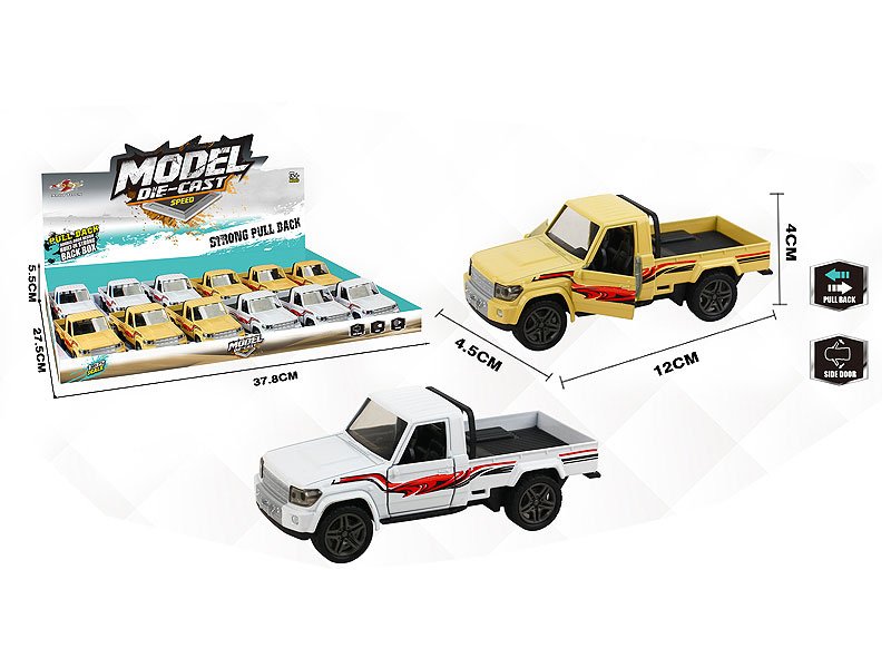 1:32 Die Cast Car Pull Back(12in1) toys