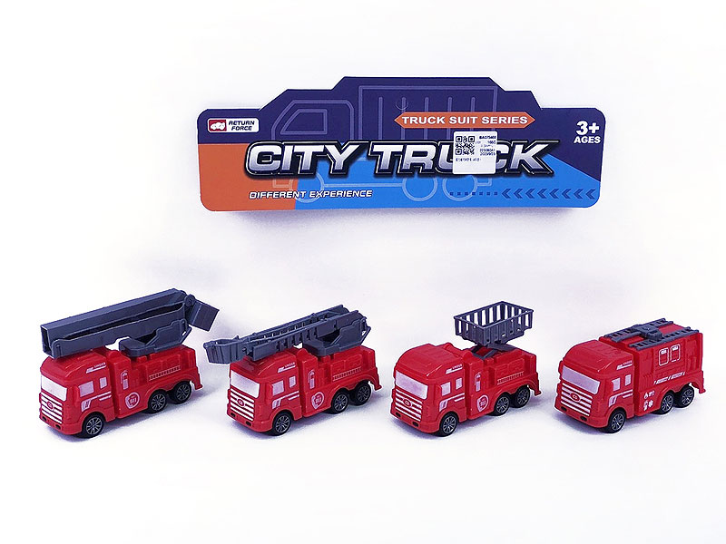 Pull Back Fire Engine(4in1) toys