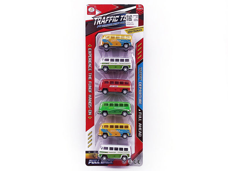 Pull Back Bus(6in1) toys