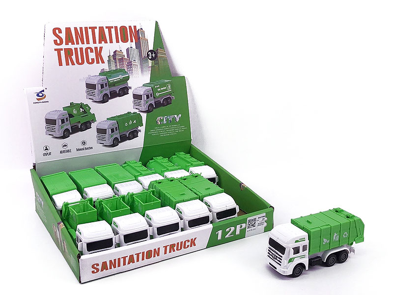 Pull Back Sanitation Truck(12in1) toys