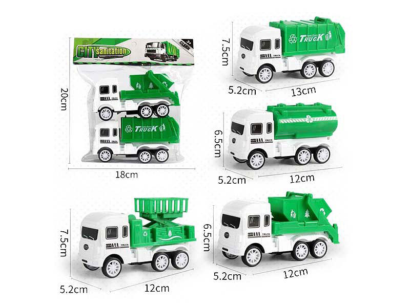 Pull Back Sanitation Truck(2in1) toys