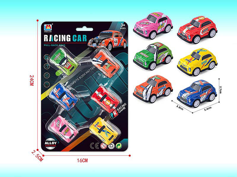 Die Cast Car Pull Back(6in1) toys