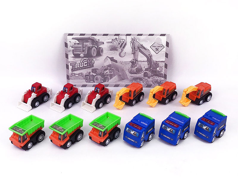 Pull Back Construction Truck(12in1) toys