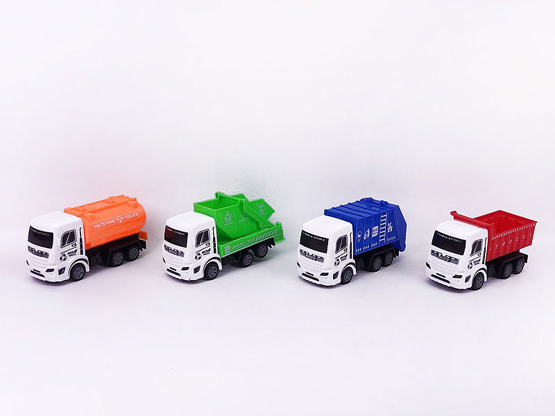 Pull Back Sanitation Truck(4in1) toys