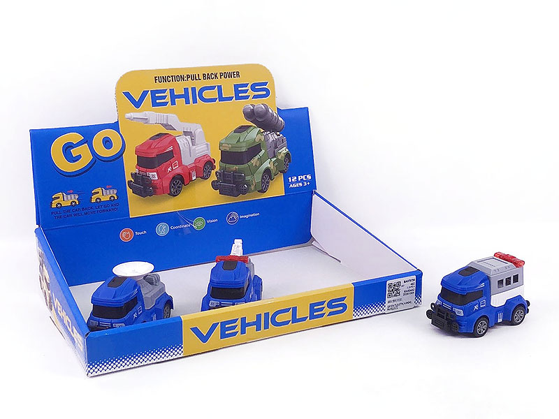 Pull Back Police Car(12in1) toys