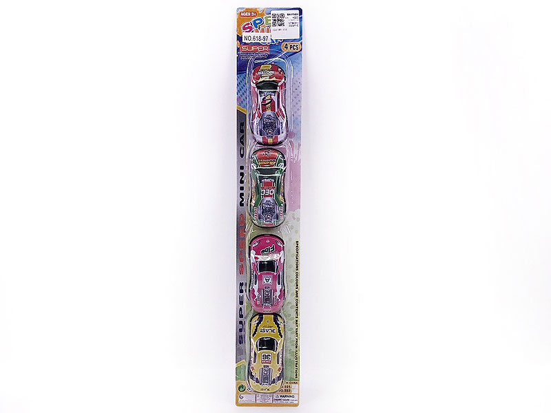 Die Cast Racing Car Pull Back(4in1) toys