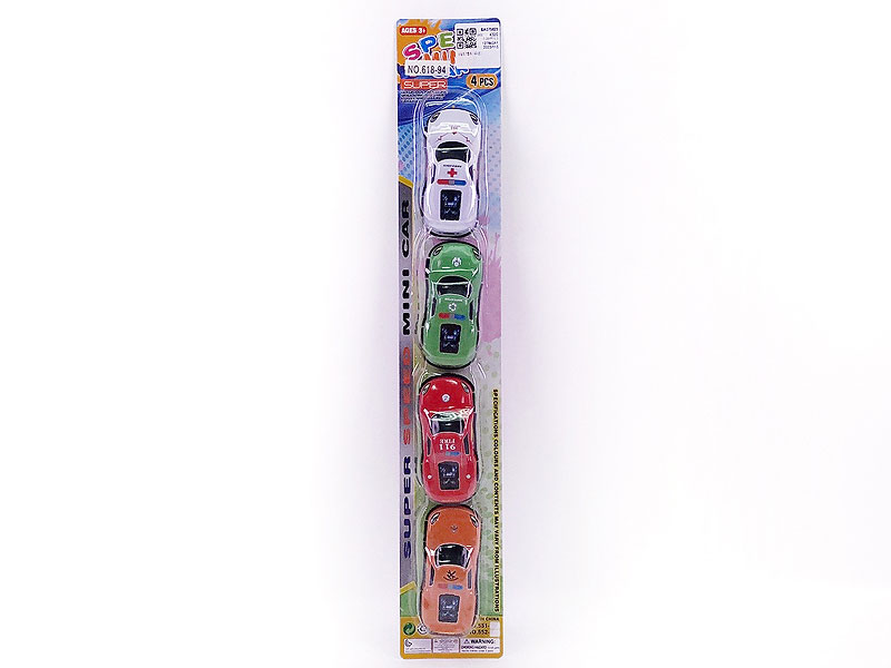 Die Cast Police Car Pull Back(4in1) toys