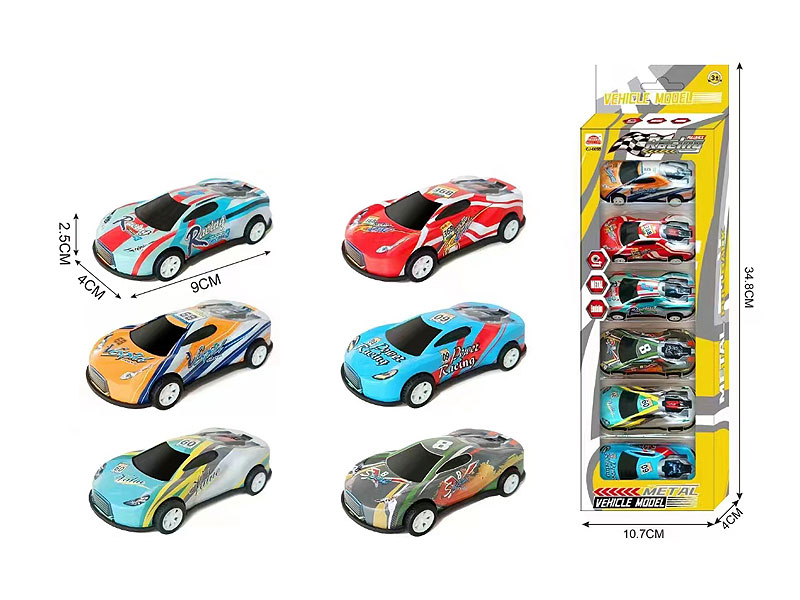 Die Cast Car Pull Back(6in1) toys