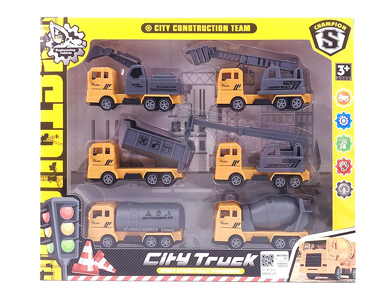 Pull Back Construction Truck(6in1) toys