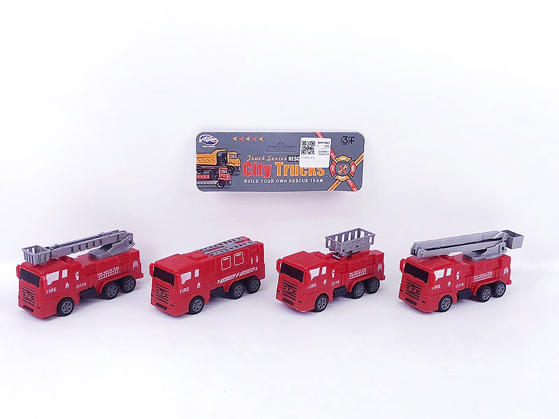 Pull Back Fire Engine(4in1) toys