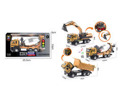 1:24 Die Cast Construction Truck Pull Back W/L_S(3S)