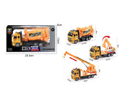 1:24 Die Cast Construction Truck Pull Back(3S)