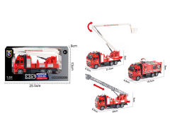 1:24 Die Cast Fire Engine Pull Back(3S) toys