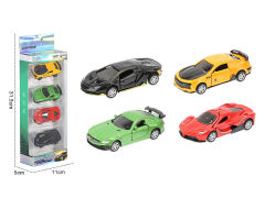 1:60 Die Cast Sports Car Pull Back(4in1) toys