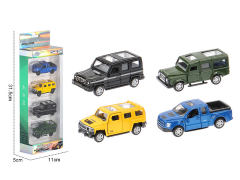 1:60 Die Cast Cross-country Car Pull Back(4in1) toys