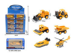 Die Cast Construction Truck Pull Back(24in1) toys