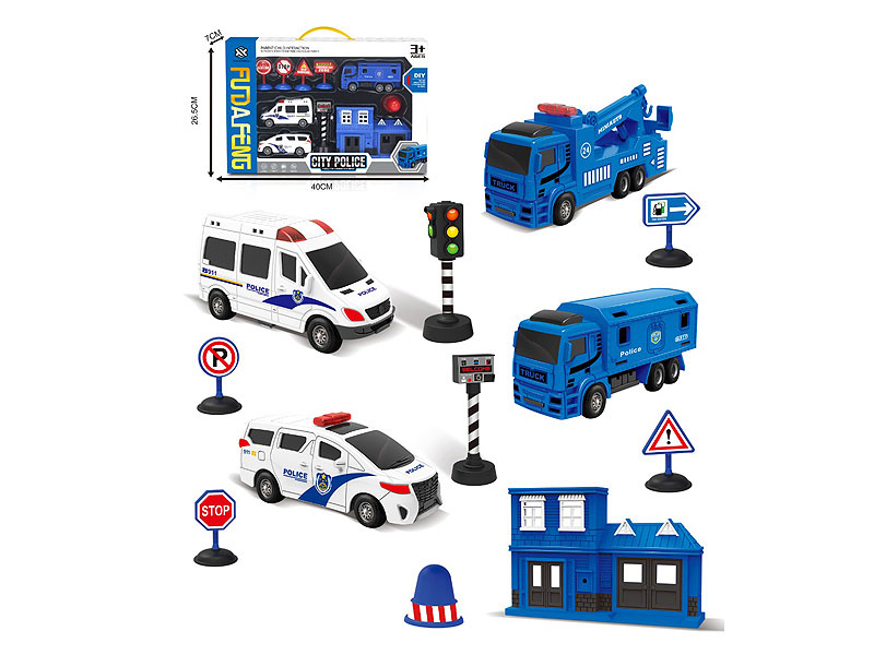 Pull Back Police Car Set toys