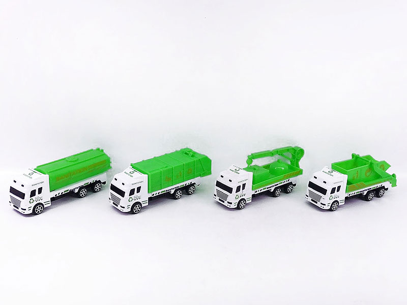 Pull Back Sanitation Truck(4in1) toys