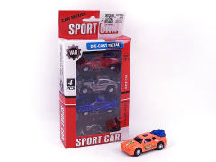 Die Cast Sports Car Pull Back(4in1) toys