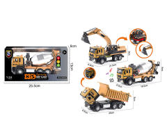 1:24 Die Cast Construction Truck Pull Back W/L_S(3S)