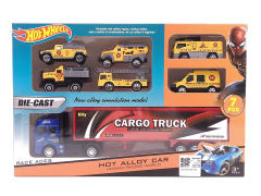 Die Cast Container Pull Back & Die Cast Construction Truck Free Wheel