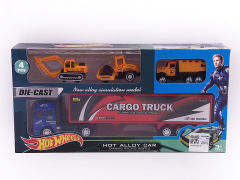Die Cast Container Pull Back & Die Cast Construction Truck Free Wheel