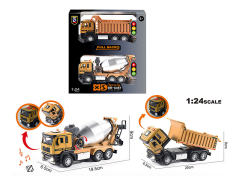 1:24 Die Cast Construction Truck Pull Back W/L_S(2in1)