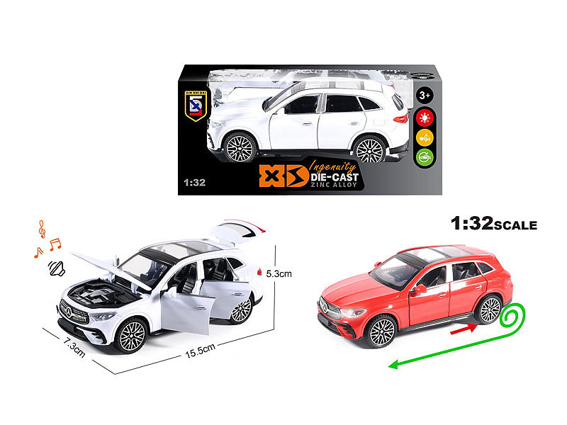 1:32 Die Cast Car Pull Back W/L_S(2C) toys