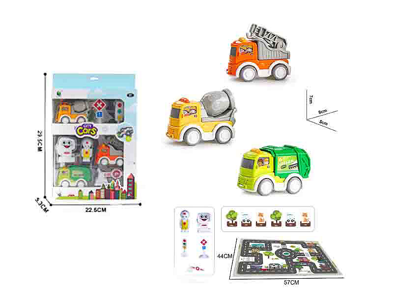 Pull Back Construction Truck Set toys