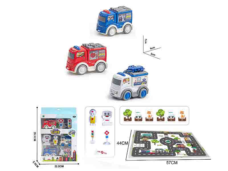 Pull Back Ambulance Set toys