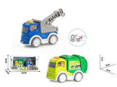 Pull Back Construction Truck & Sanitation Truck(2in1) toys