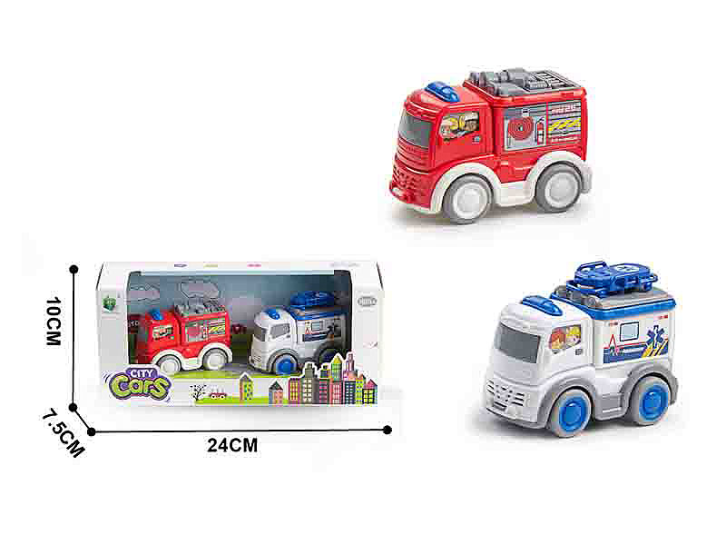 Pull Back Fire Engine & Ambulance(2in1) toys