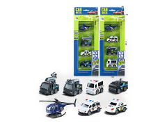 Die Cast Police Car Pull Back(4in1) toys