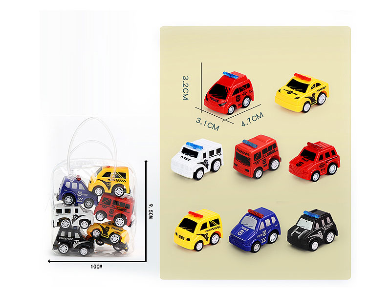 Pull Back Police Car(6in1) toys