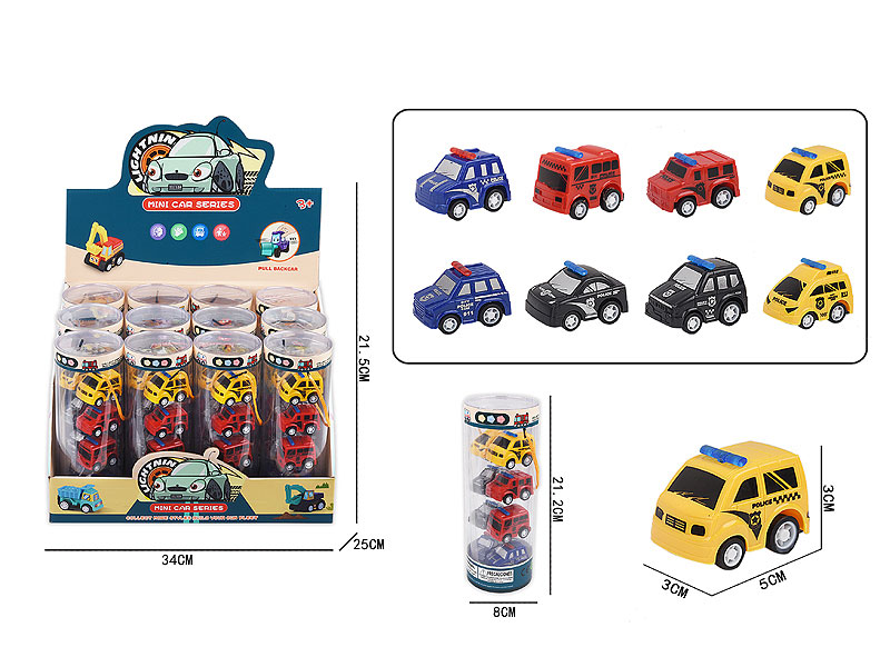 Pull Back Police Car(12in1) toys