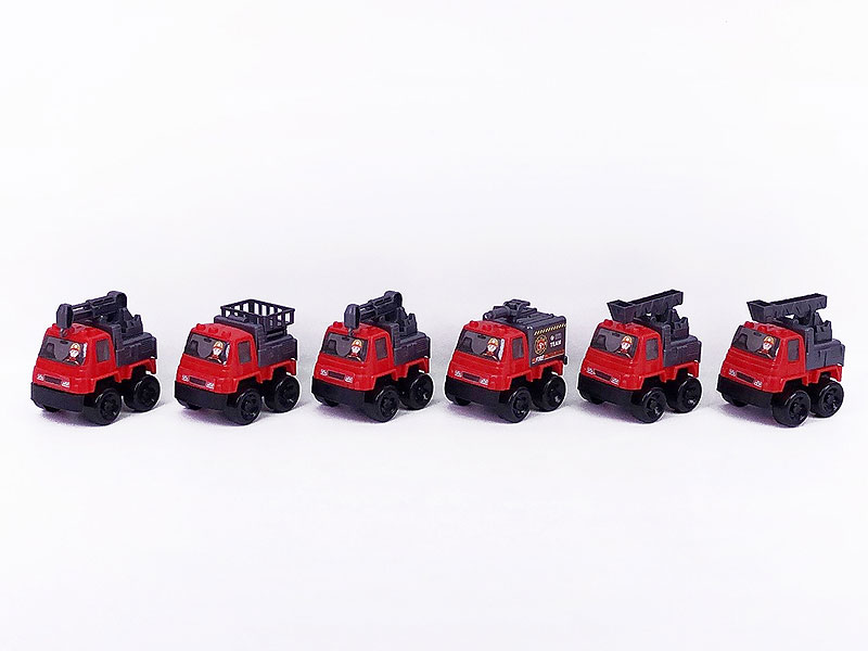 Pull Back Fire Engine(6in1) toys