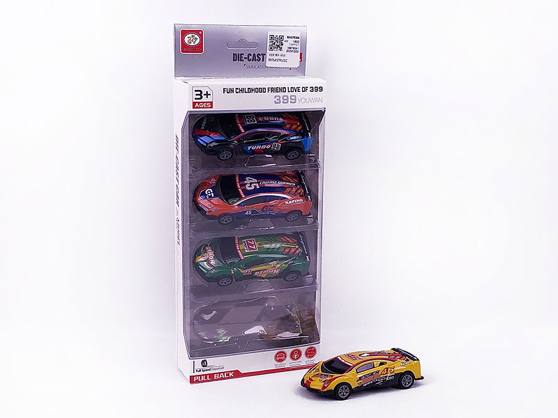 Die Cast Racing Car Pull Back(4in1) toys