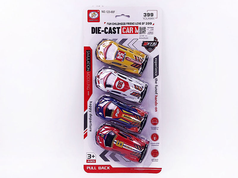 Die Cast Racing Car Pull Back(4in1) toys